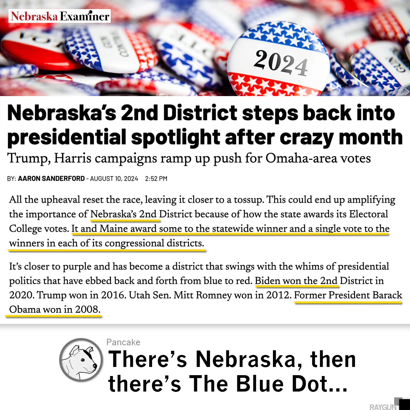 Blue Dot Circle Graphic 1" Button - Image 3