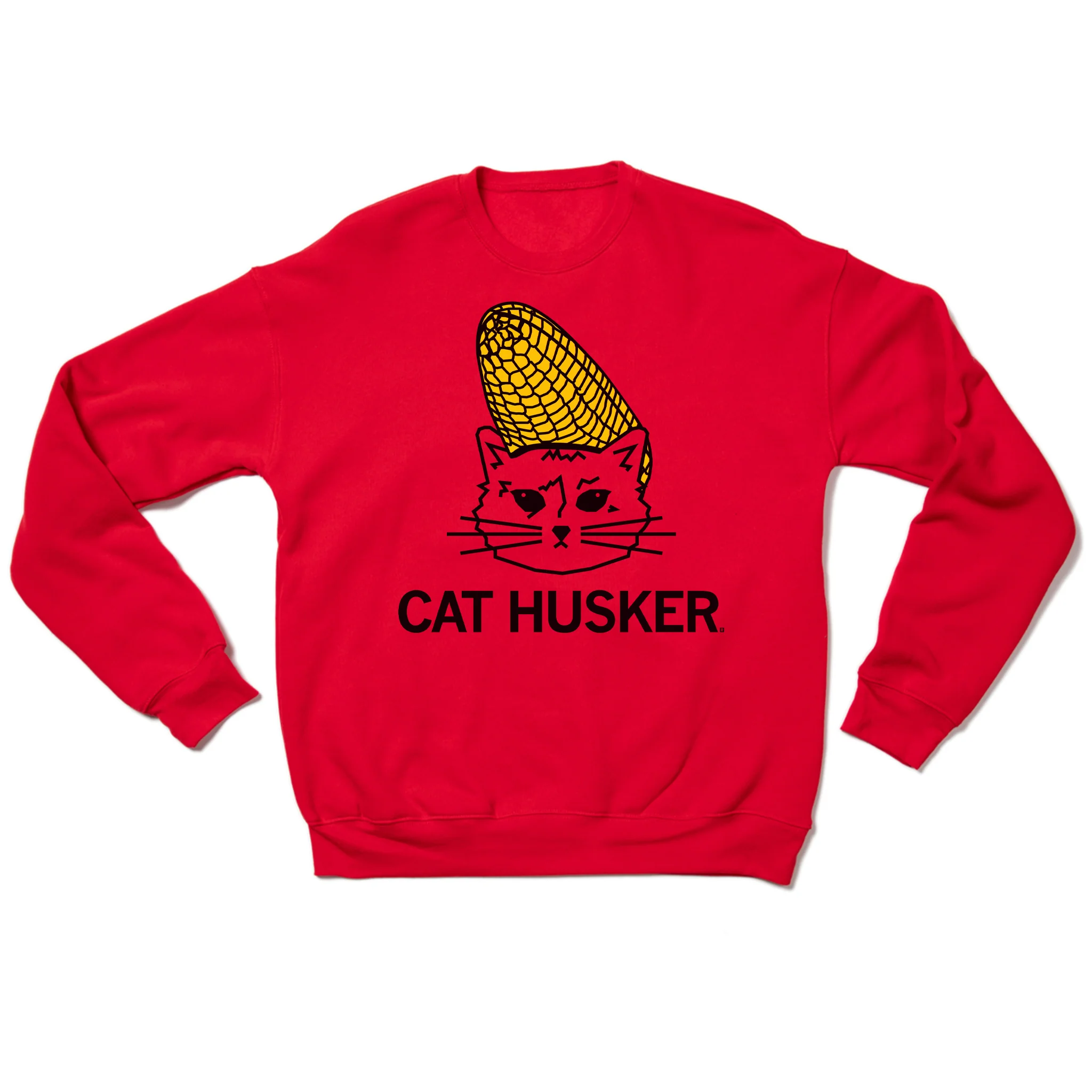 Cat Husker Crew Sweatshirt - Image 2