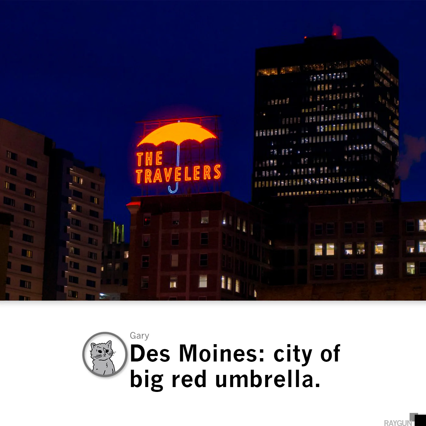 Des Moines Skyline Umbrella Colorized Socks - Red Umbrella - Image 4