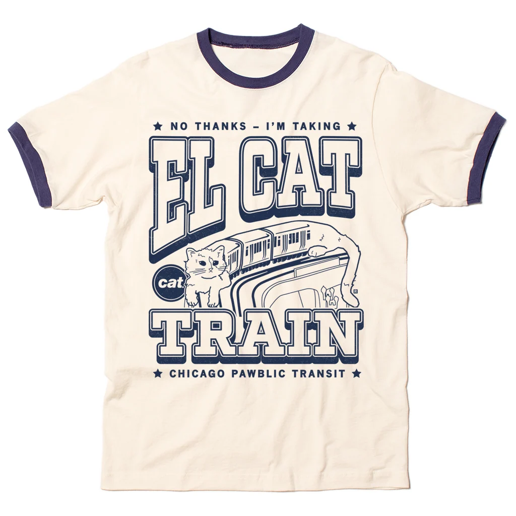 El Cat Train Max Collegiate Ringer - Image 2