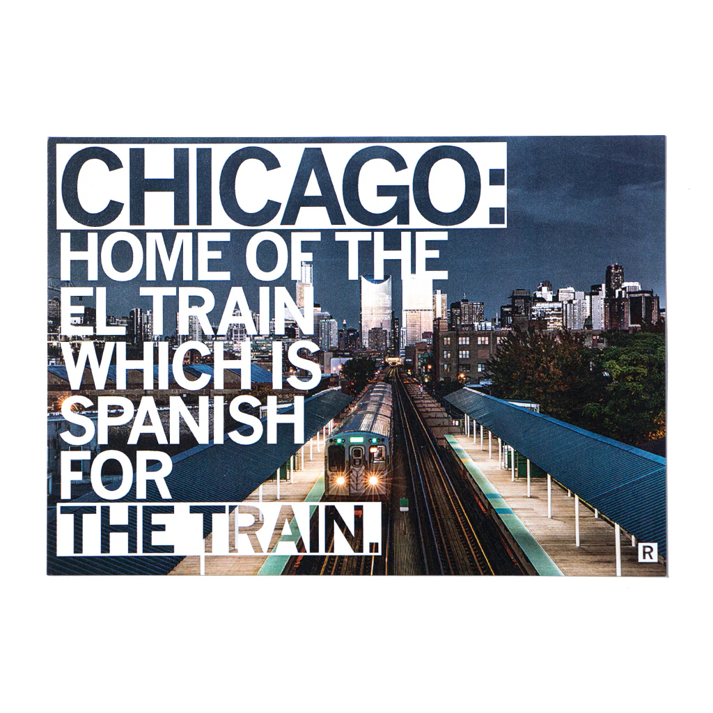 El Train Photo Postcard