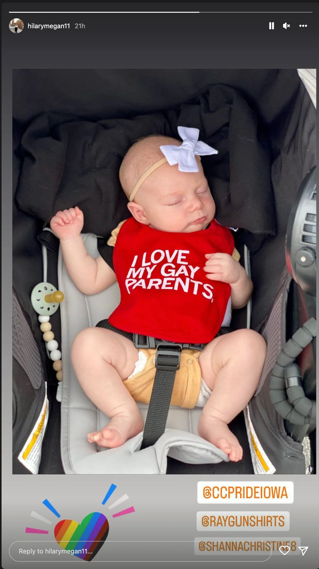 I Love My Gay Parents Bib - Image 2