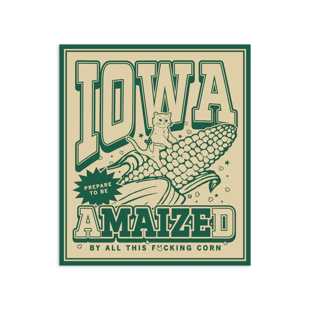 Iowa Amaized Max Collegiate Die-Cut Sticker