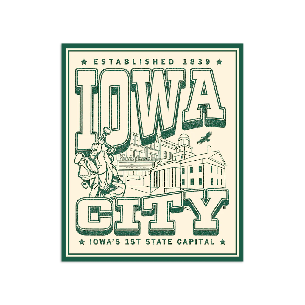 Iowa City Max Collegiate Die-Cut Sticker
