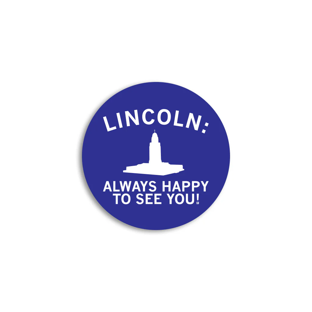 Lincoln: Always Happy To See You Mini Circle Sticker