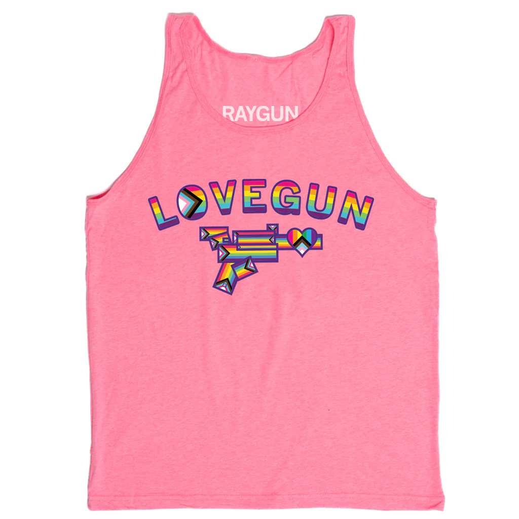 Lovegun Pride Pink Tank Top - Image 2