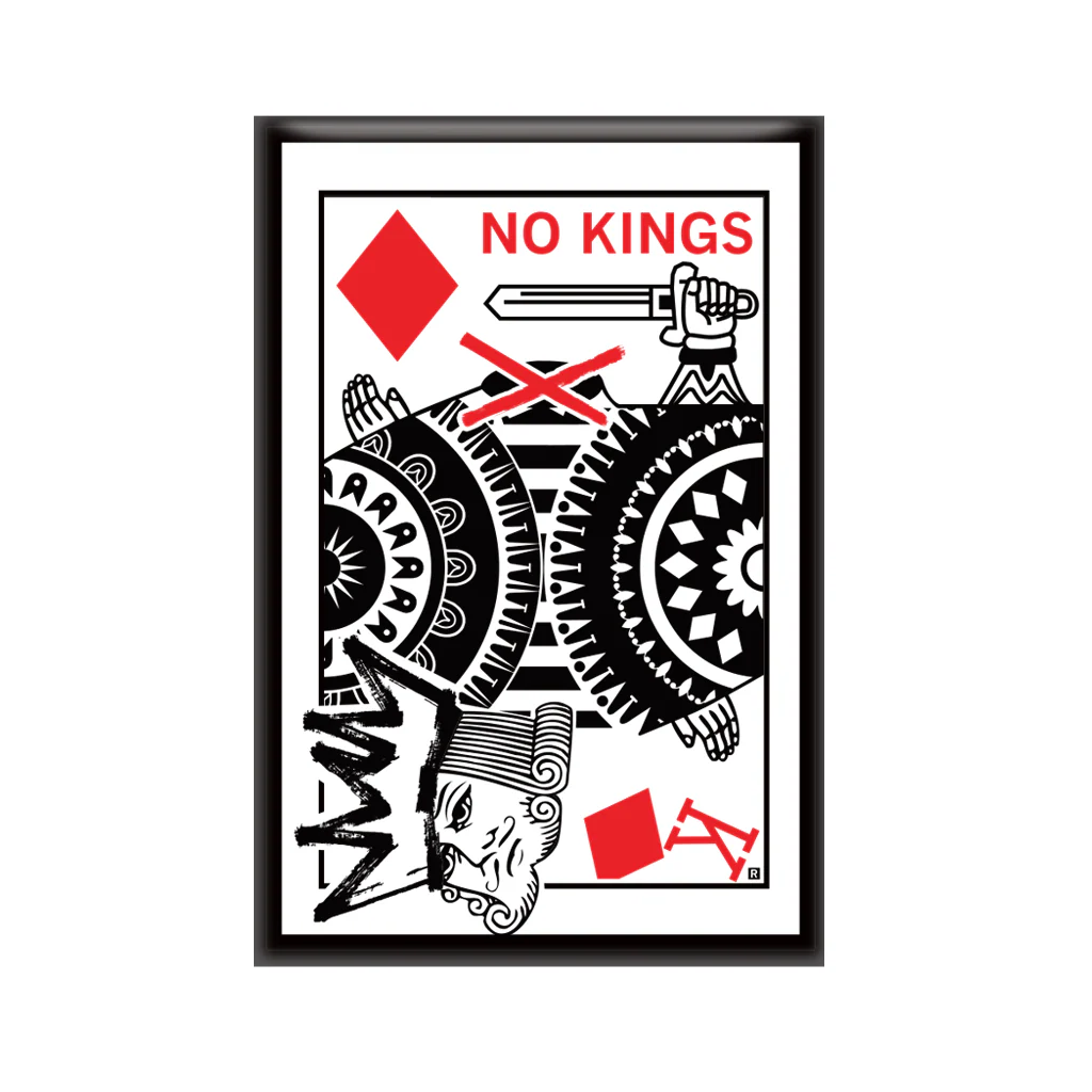 No Kings Playing Card Illustration Magnet