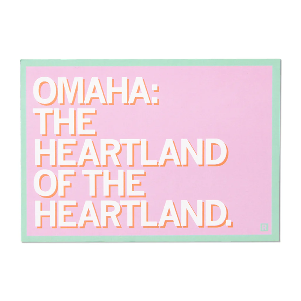Omaha: Heartland of the Heartland Text Postcard