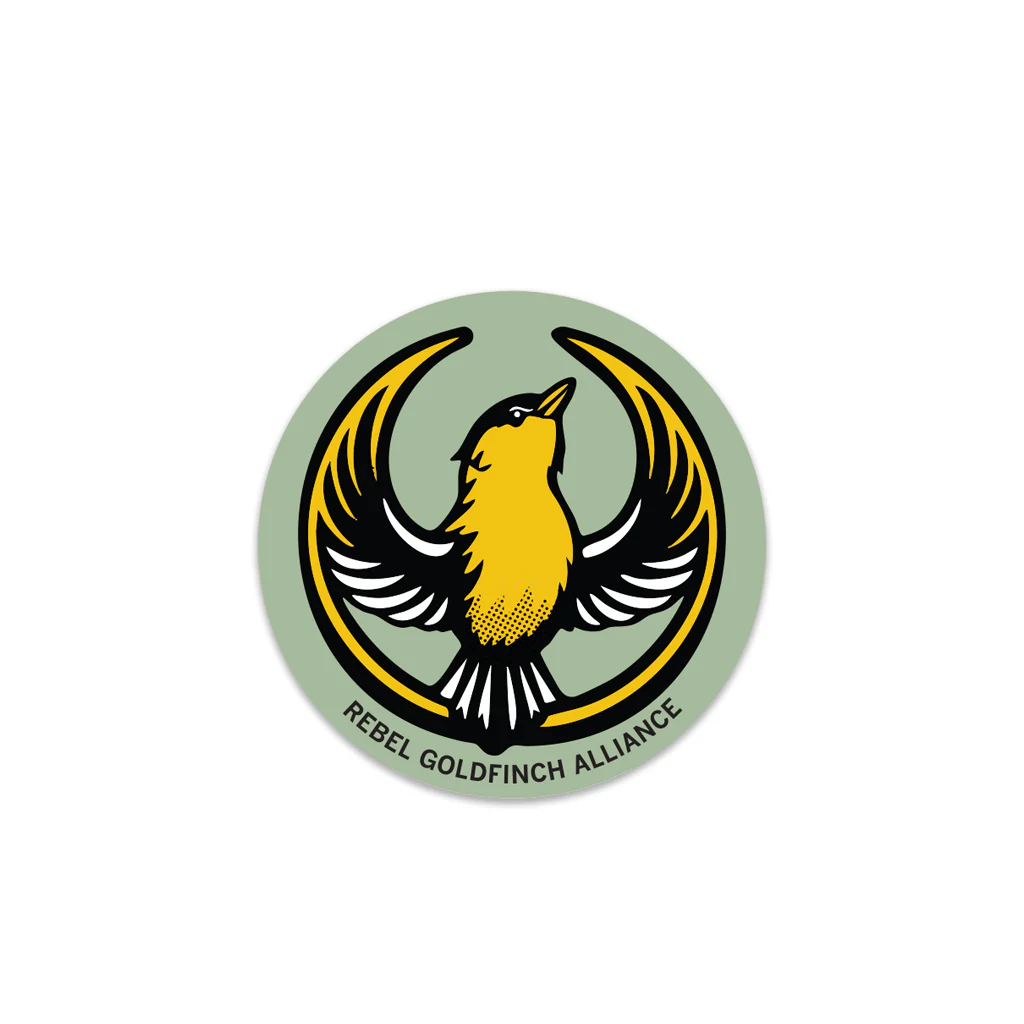 Rebel Goldfinch Alliance Circle Sticker