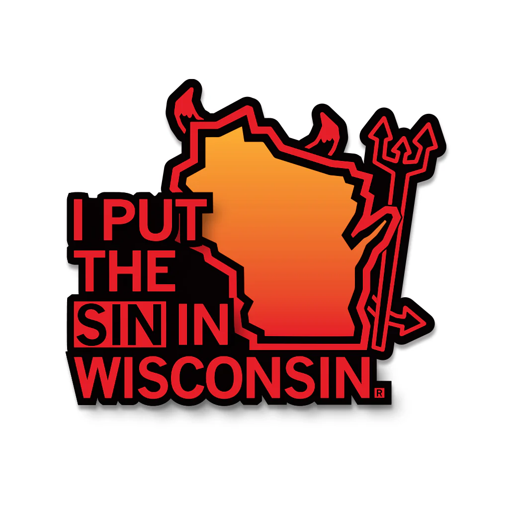 Sin In Wisconsin Die-Cut Sticker