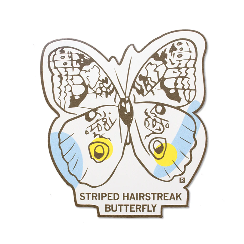 Striped Hairstreak Butterfly Die-Cut Sticker