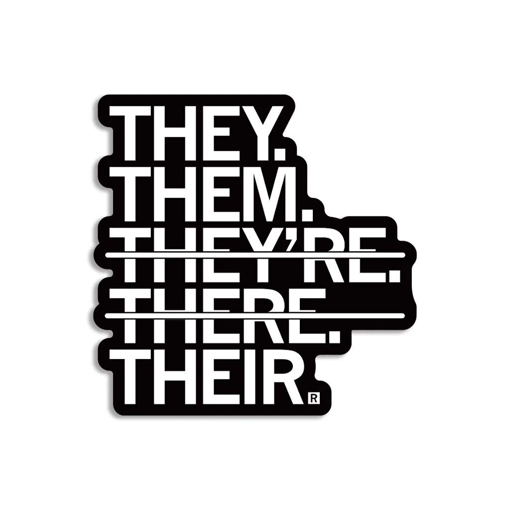 They Them Their Die-Cut Sticker