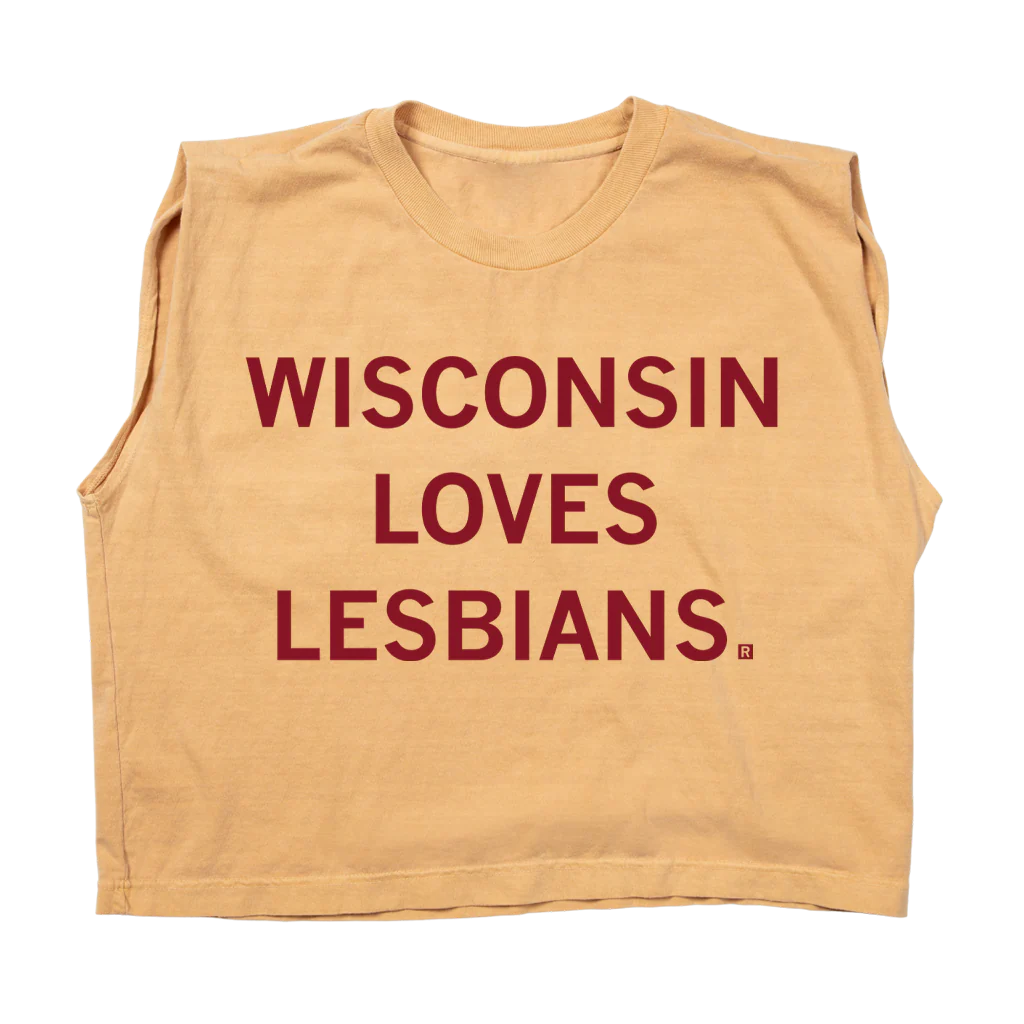 Wisconsin Loves Lesbians Muscle Crop Top